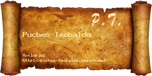 Puches Teobalda névjegykártya